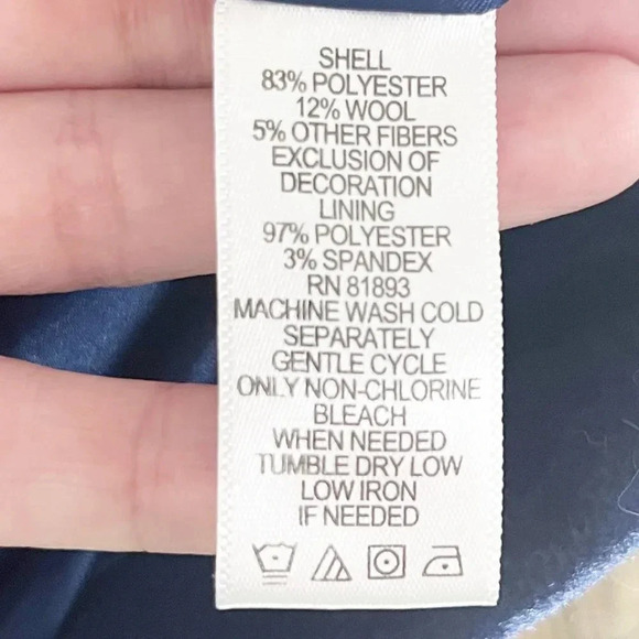 C. Wonder Blue & Gold Embroidered Button Front Pea Coat Women's Plus Size 14 - Picture 7 of 7